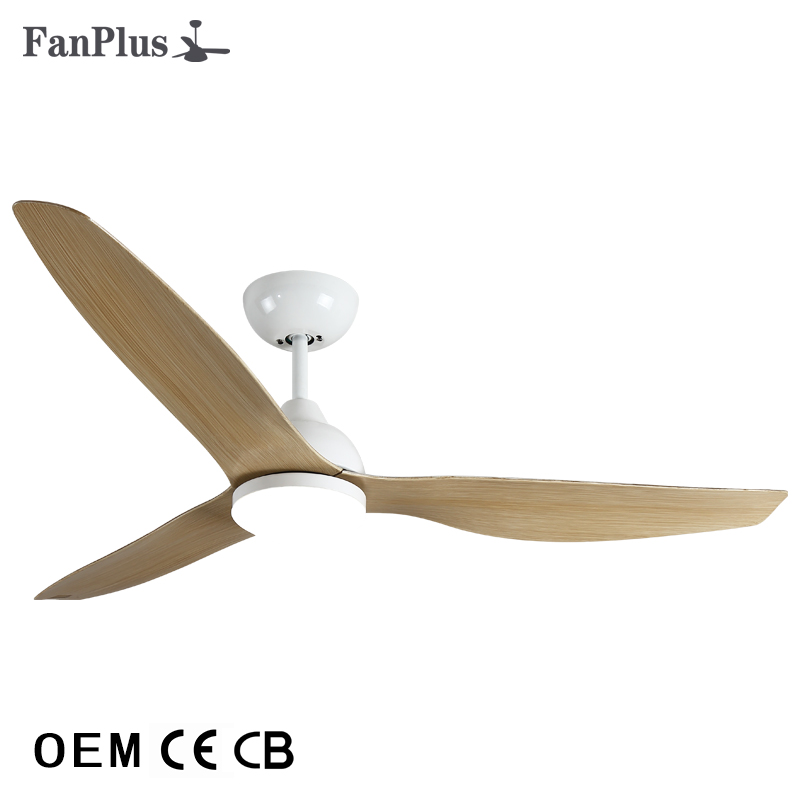 Living room Lighting and circuitry design 3 ABS blades Mute Three colors change light ceiling fan with LED light
