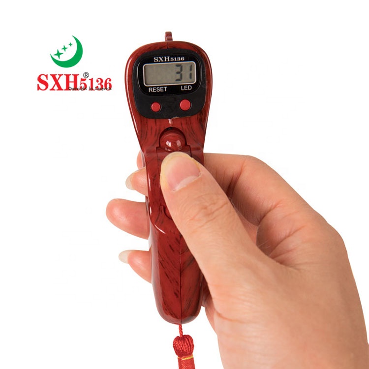 SXH5136 Фабрика оптовая Электроника цифровой Tally Counter деревянный цвет со светодиодом оригинальный Tasbih цифровой бисер четки