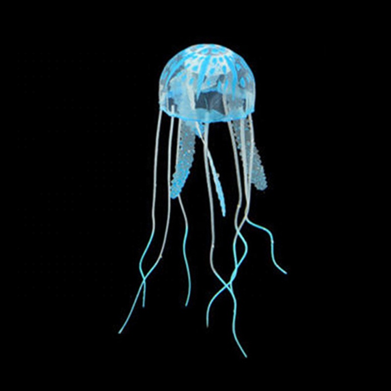 Glowing Effect Silicone Mini Size Artificial Jellyfish For Fish Tank Aquarium Decoration Accessories