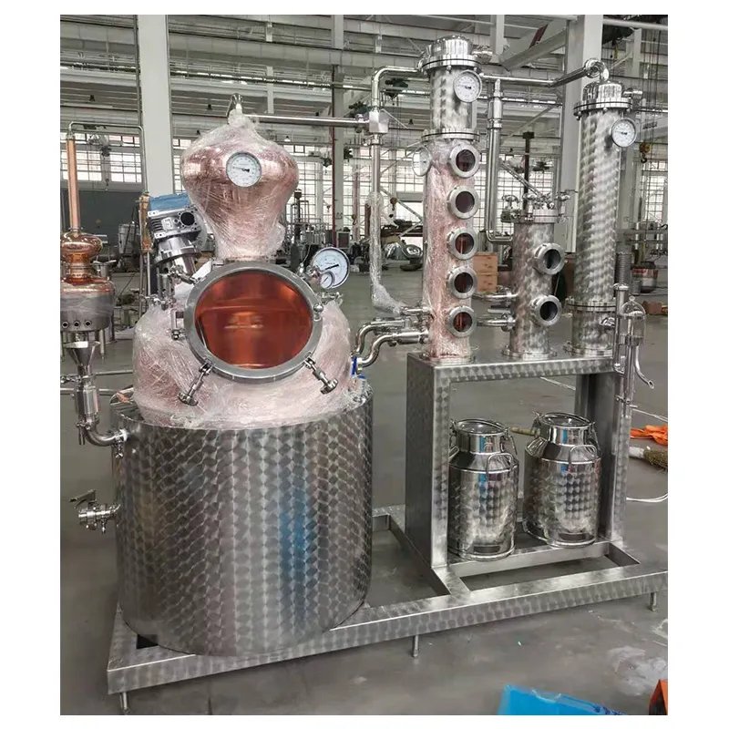 Sweden destilation оборудование этанола производственная линия, произведенный на одной винокурне делая машину медь дистиллированный
