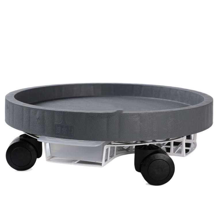 Support Flower Pot Tray Toughened Wheel Flower pot Roller,Round Moving Plant Pot Saucer Plant Stand Pallet for Outdoor Indoor