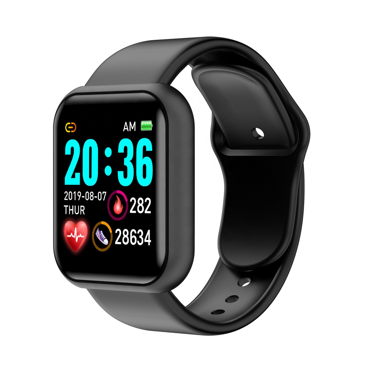 Spot Goods Y68 Color Screen Smart Bracelet Gift Heart Rate Blood Pressure Blood Oxygen D20s Bracelet Sports Watch Smart Watch