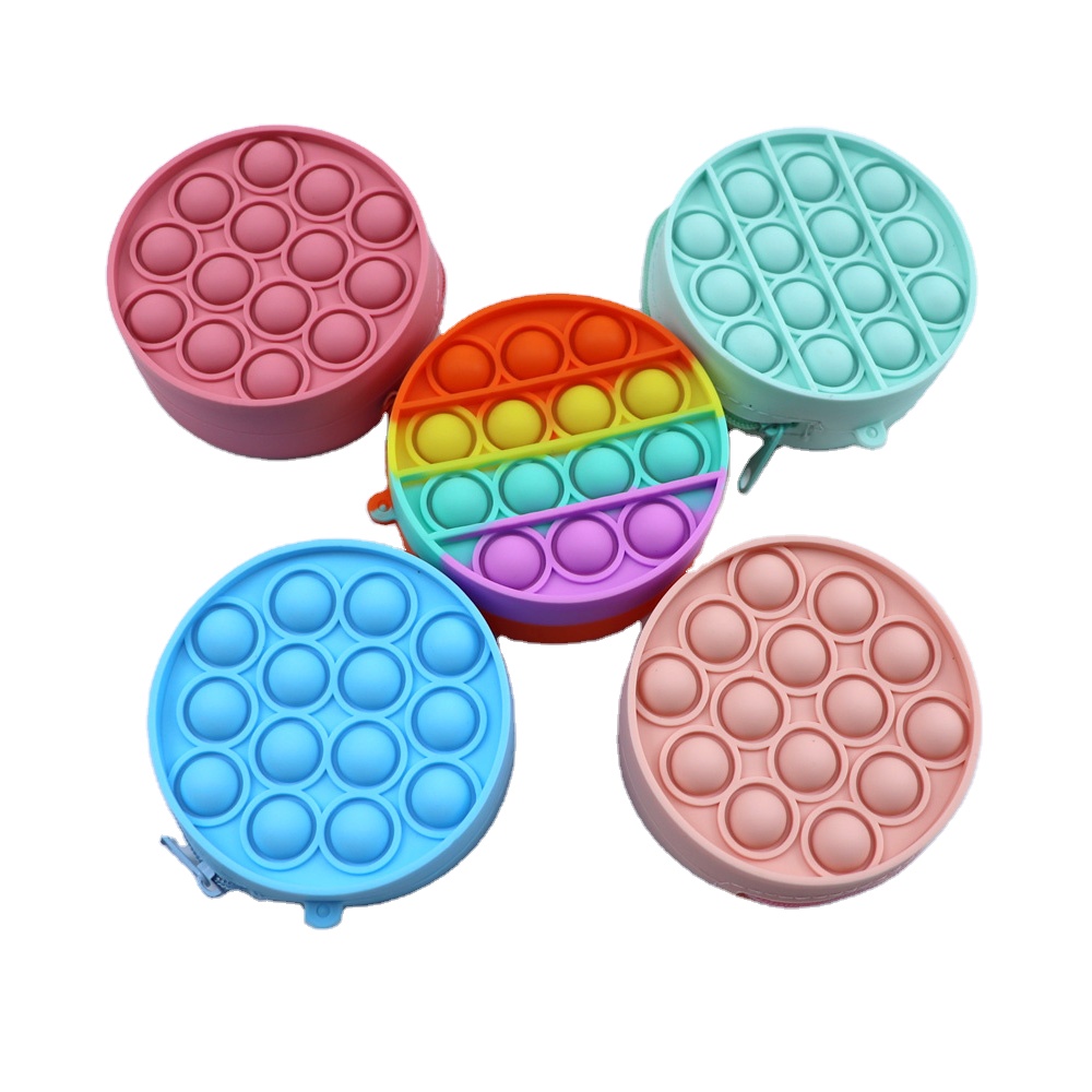 Popper Hand Новый Popping its антистресс Popit push-попы Модные женские игрушки на молнии силиконовый кошелек для косметики