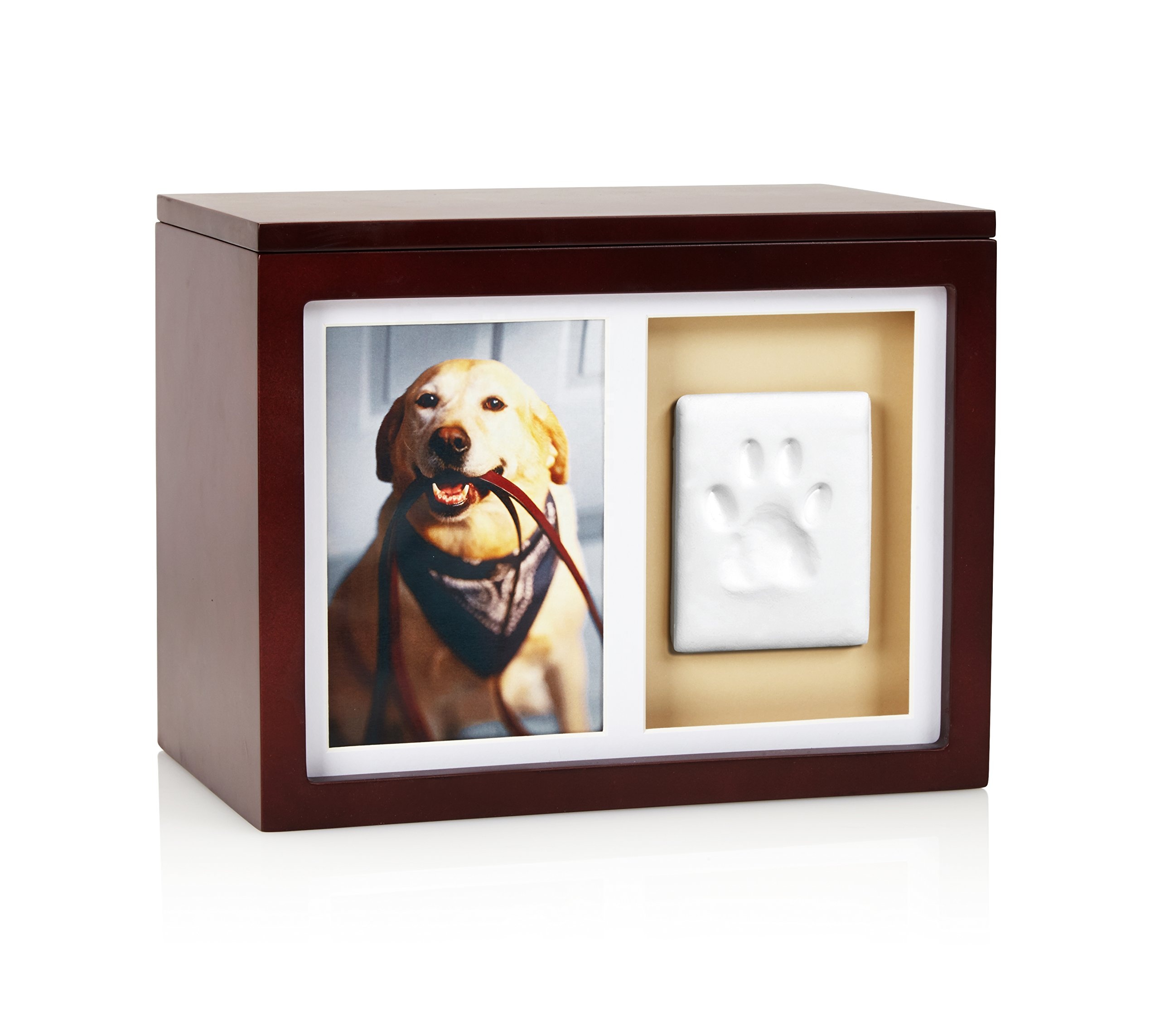 Фоторамка деревянные урны для домашних животных Кремация Cinerary Casket Caffin with Paw Stamp
