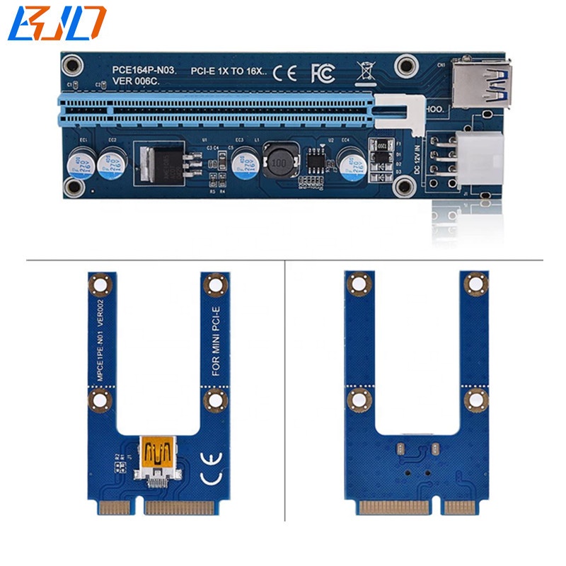Высокое качество PCI-E PCIe 16X к Mini PCIe MPCIe GPU переходник переходника для видеокарты Ethereum Mining 0,6 M USB кабель