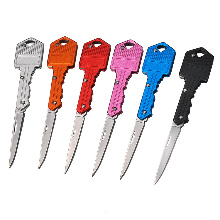 Hot Sale Stainless Steel Colorful Pepper Spray Mini Key Knife Folding Personal Security Products Keychain Self Defense Products