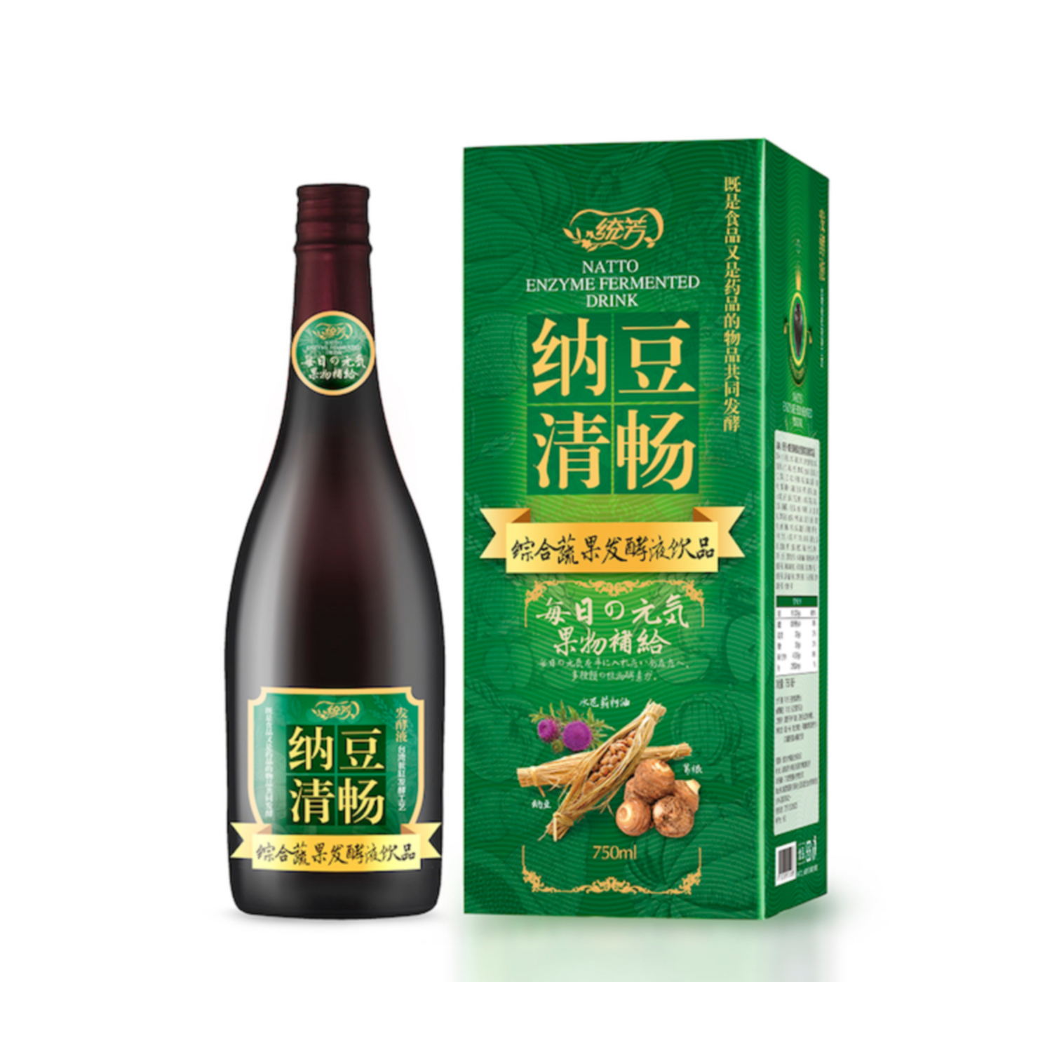 100% натуральная Ферментированная соевая бобов Natto с экзотическими овощами и фруктами, напиток для улучшения желудочно-кишечного тракта