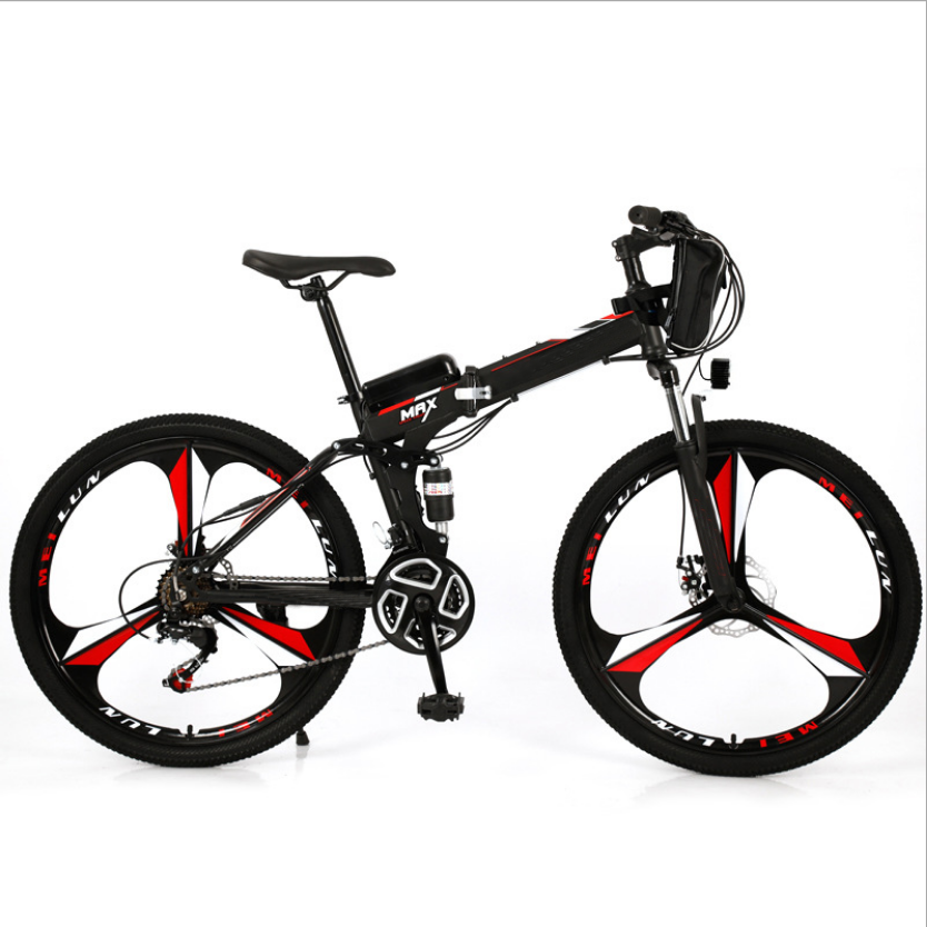 mountain bike 24/26 inch double shock absorption integrated wheel folding mountain bike bicycle