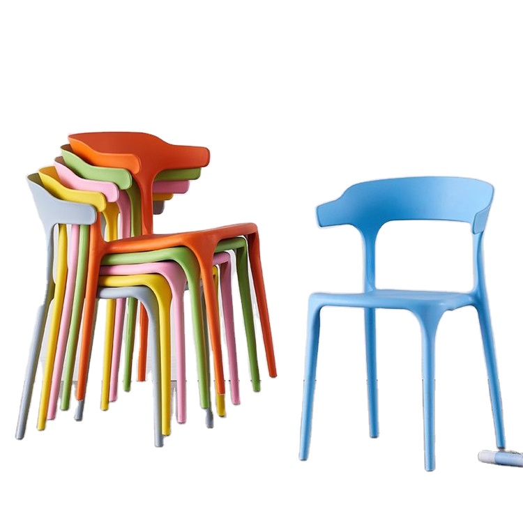 langfang low price nordic modern luxury colourful monoblock stackable outdoor cafe pp plastic dining chairs for home furniture