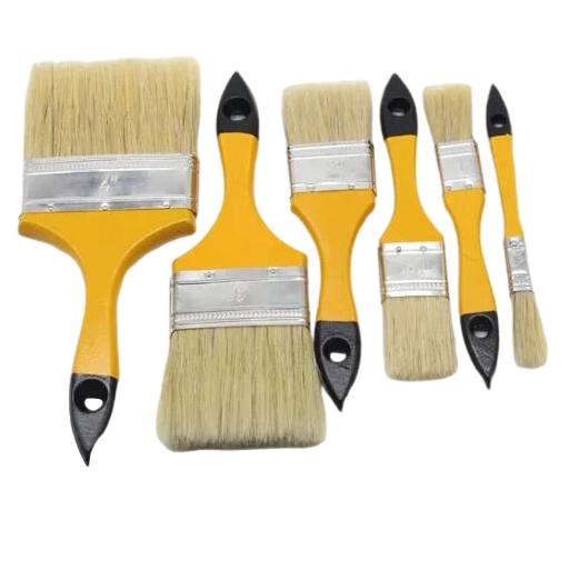 Chinese Manufacturer Supply Professional Hand Tools Flat Paint Brushes Wooden Handle Paint Brush