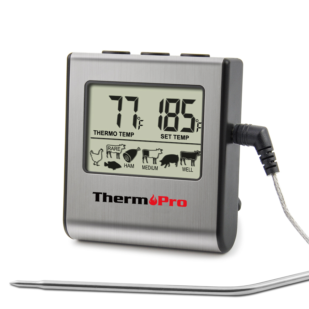 Термометр Thermopro TP16 цифровой мгновенного считывания для барбекю и мяса с зондом для измерения температуры