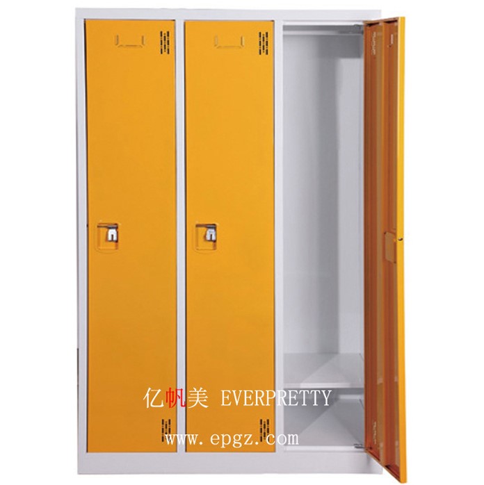 Simple Design School Dormitory Furniture Three Doors Locker for Student