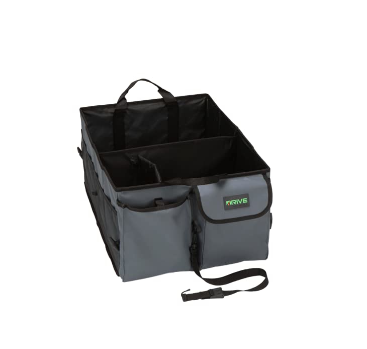 Black PP Car Rear Trunk Storage Box Waterproof Easy Installation Auto Rear Container Organizer Case Tray