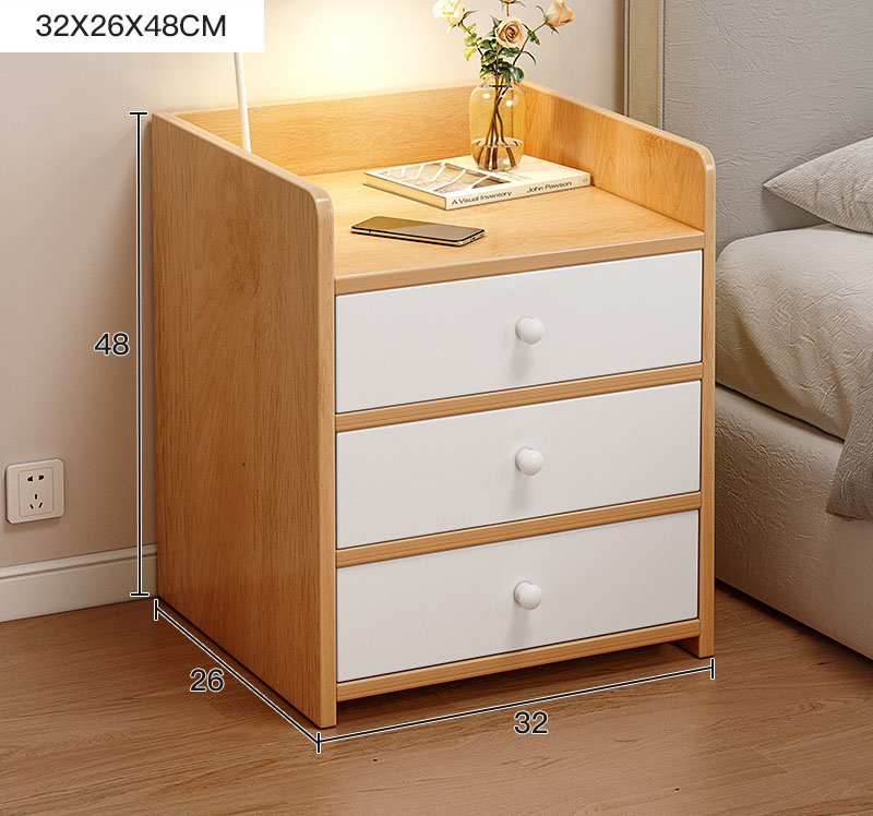 Factory manufacturer bedside table wooden nightstand bedside cabinet product modern bedroom solid wood with drawer nightstand