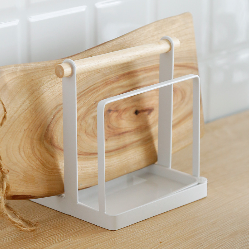 Log iron chopping board rack multi-layer chopping board rack chopping board storage plastic kitchen storage racks
