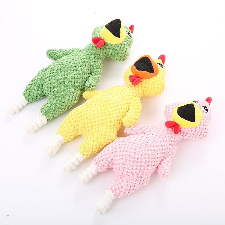 Dropshipping Factory Supply Dog Toy Plush Chew Dog Toy Chicken Shape Pet Toy