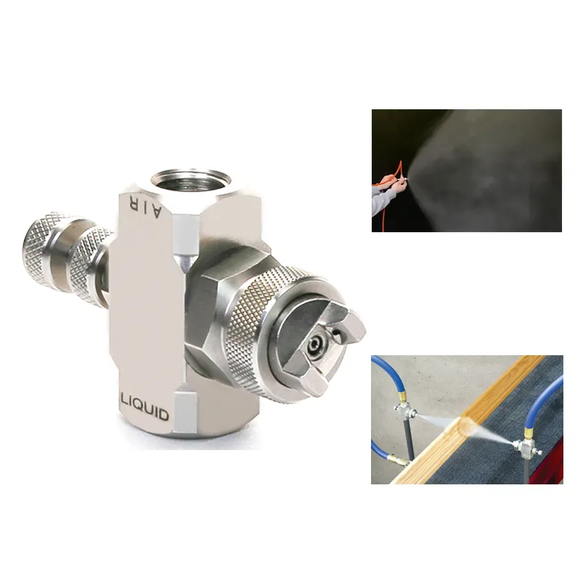 Low Pressure Air Atomizing Spray Nozzle, Pneumatic Mist Lubrication System Nozzle