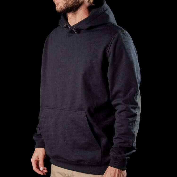 Private Label Hoodies Custom Logo Black Workwear Casual Work Hoodie