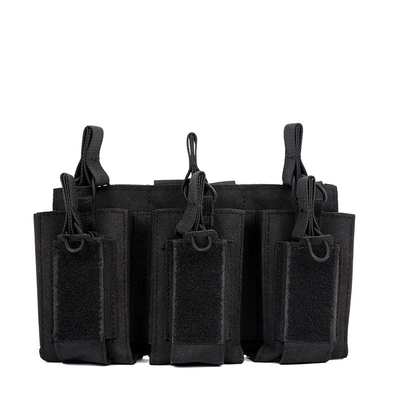 Military tactical triple bullet pocket bag M4 M16 MOLLE tactical vest Accessories bag outdoor waist bag hanging