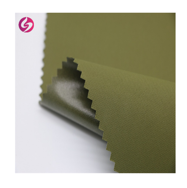 High quality herringbone pongee polyester waterproof TPU membrane bonding fabric for lightweight jacket