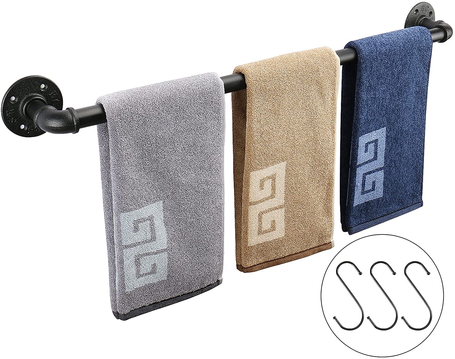 Bathroom furniture accessories towel racks with threaded floor flange for decorate furniture