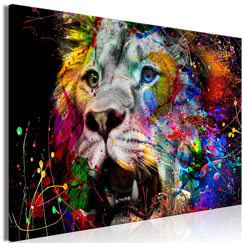 Painting Color lion Canvas Oil Print Paintings Art On Canvas Decoration For Home Wall Arts Canvas Print Hot sale products