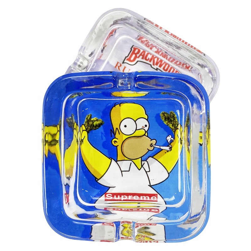 Top Craftsmanship Designer Glass Ashtray Cigarette Round Glass Ashtray Custom Logo