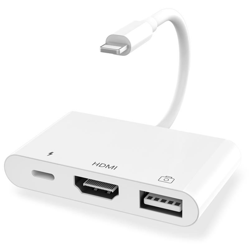 Оптовая цена по прейскуранту завода Usb 3 камера Otg Light ning Цифровой Av адаптер конвертер для Iphone 12