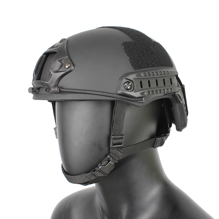 high quality black FAST bulletproof PE and Aramid ballistic helmet NIJ IIIA military helmets