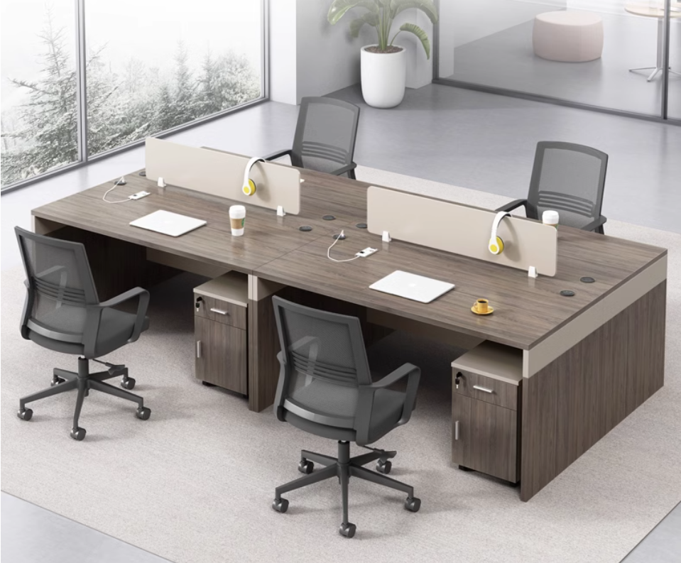 Wholesale Modern Staff Working Desk Two Seat Office Table Office Furniture Employee Computer Desk