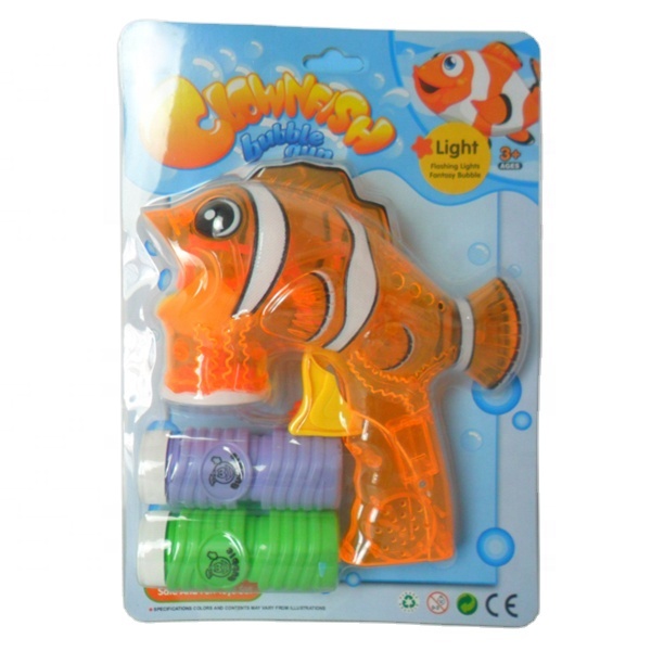 Fish Bubble Gun with Light Transparent Plastic