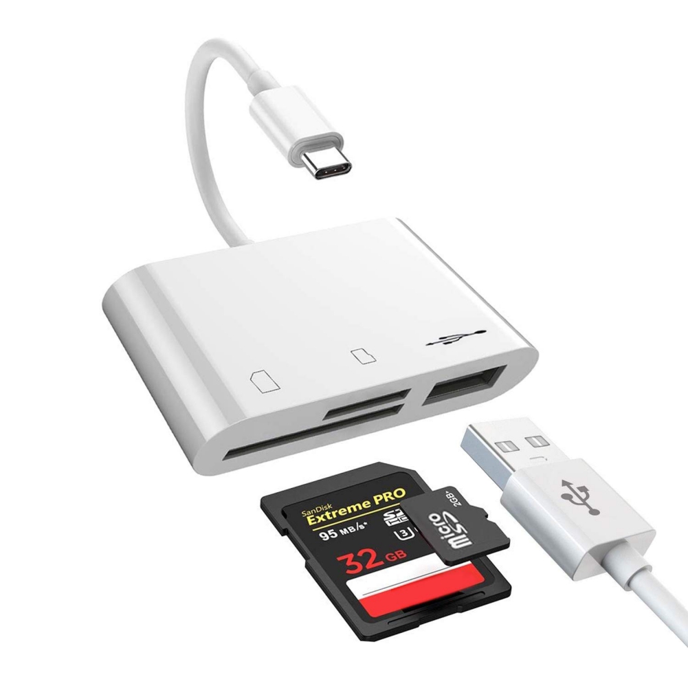 Multi Функция одновременного чтения и записи 4 в 1 Тип C Интерфейс card reader