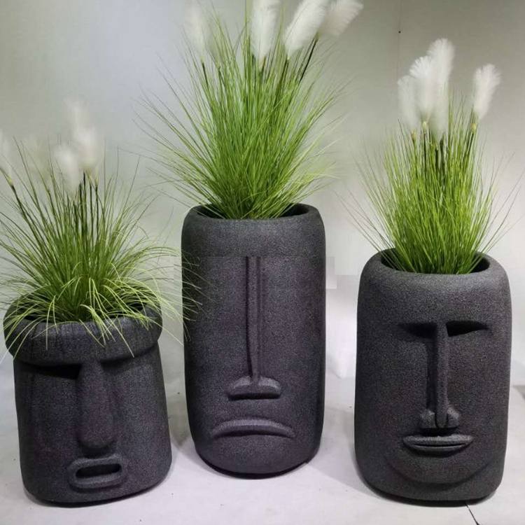 High quality home decorative fiberglass vase Environmental friendly landscape