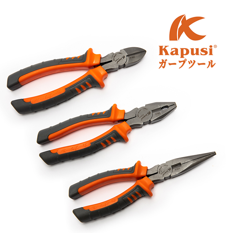 Кусачки Kapusi 8 дюймов, комбинированные плоскогубцы с длинным носом, кусачки с косым носом 45 дюймов, для стальных проводов