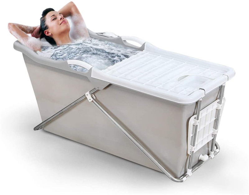 Mobile Bathroom for Adults White Simple click system Ideal for Small Bathrooms Foldable Bathtub Mobile Bathtub XL for Adults