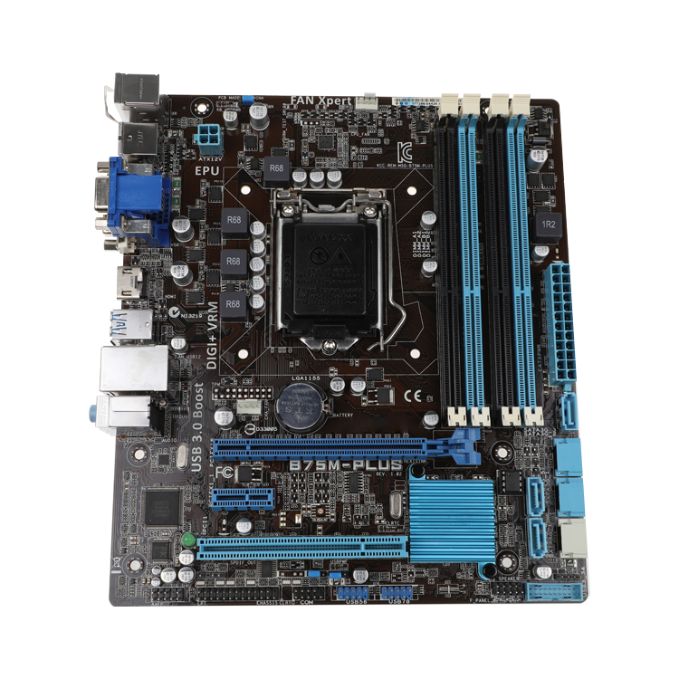 OEM Factory B75 Desktop Motherboard Supports LGA1155 i3/i5/i7 series CPU ATX architecture
