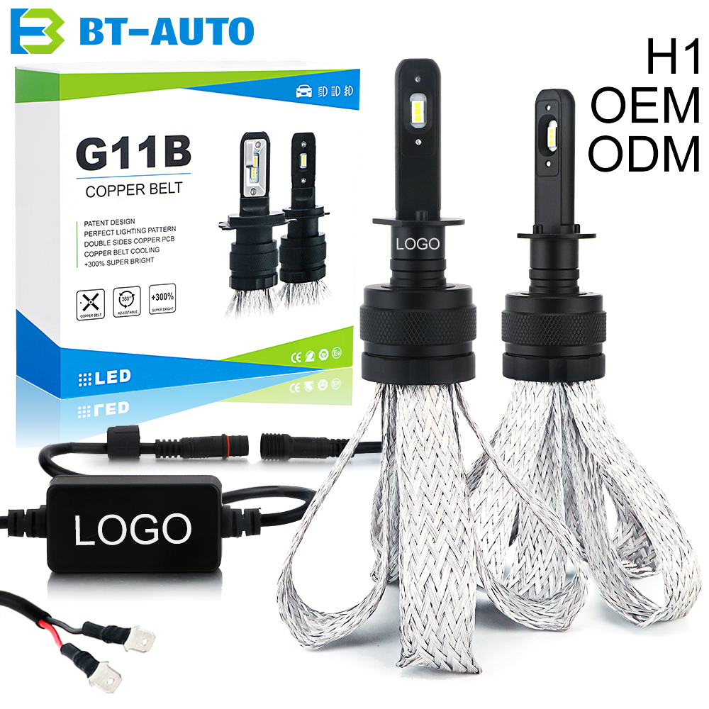 BT-AUTO G11B-H1 светодиодные фары без вентилятора тип водонепроницаемый 12v 24v с can-bus G11B Plug and Play Светодиодная лампа для автомобильных фар