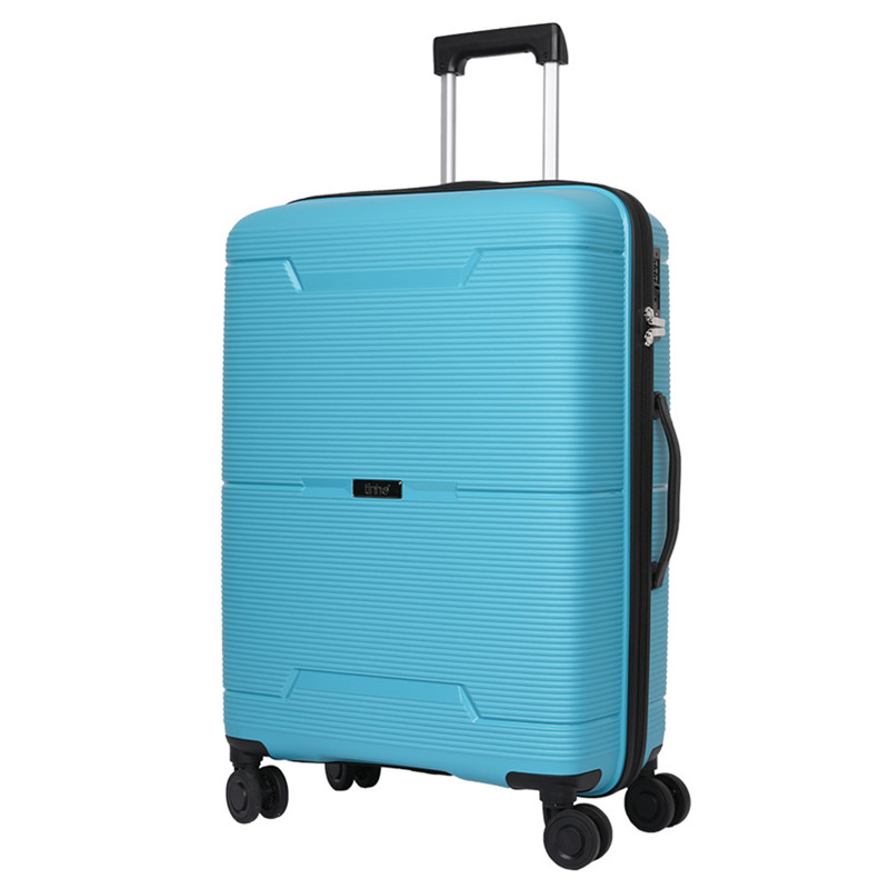 Luggage High Quality trolley luggage PP material aluminium trolley supper lighter