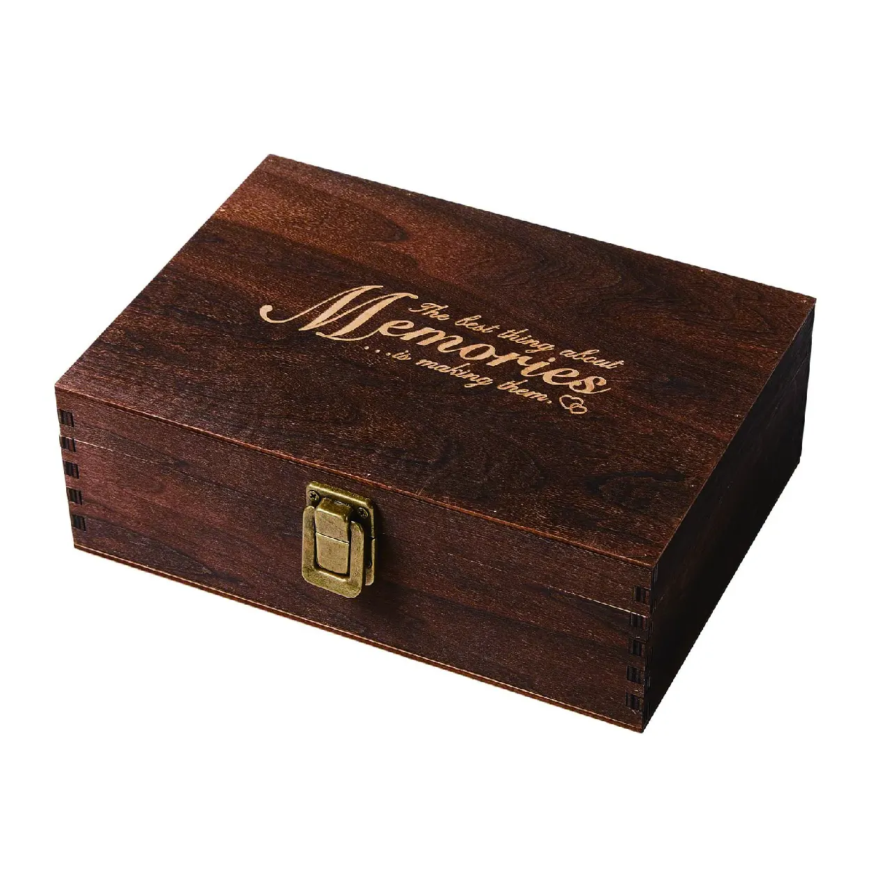 Engraved Wooden Memory Stash Keepsake Jewelry Box Wooden Storage Gift Box