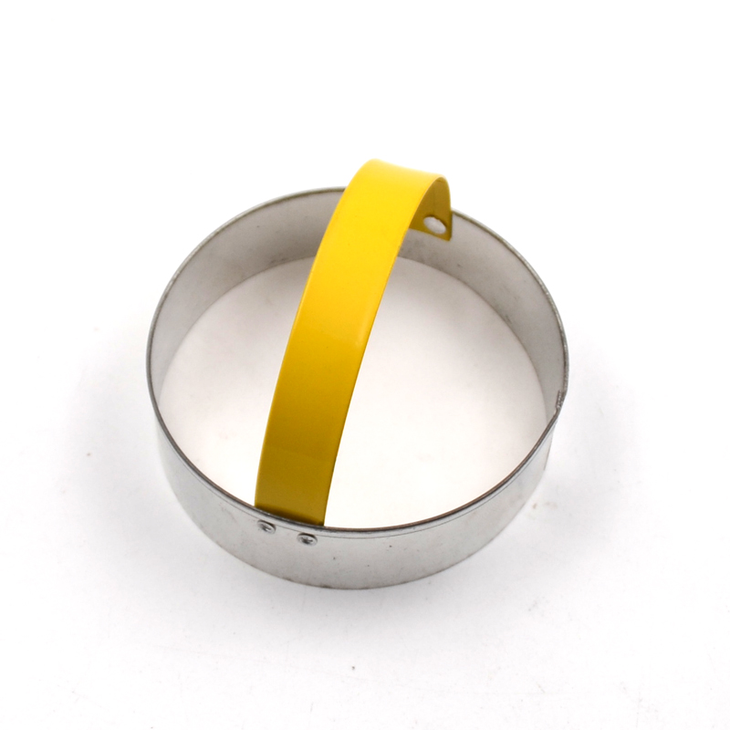 Handle colorful round cute delicate stainless steel cookie cake kitchen baking mold
