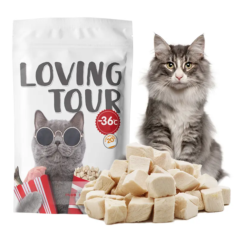 Pet food snacks cat dog food for Freeze dried Raw Cat Food cats treats chicken meat cube