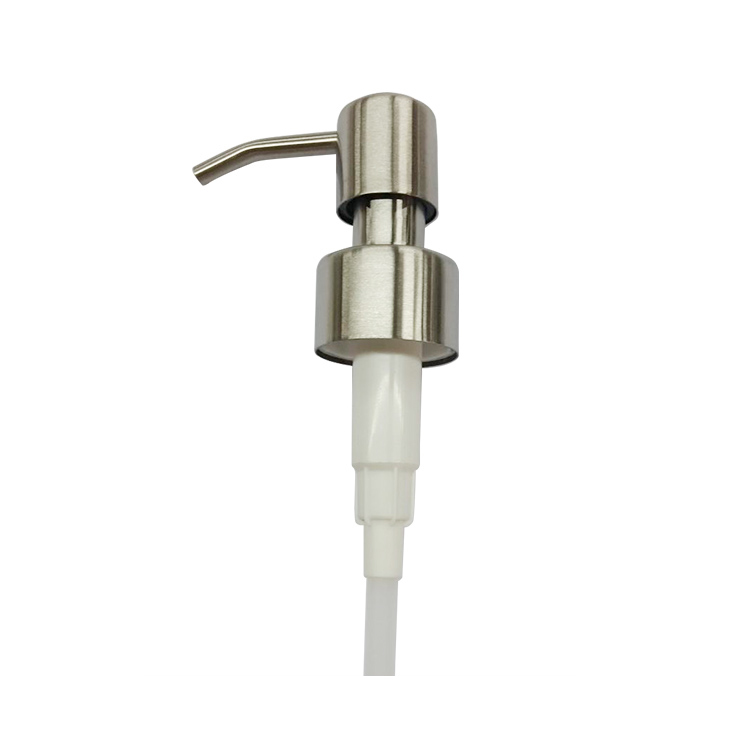 Wholesale glass bottle stainless steel soap  pump