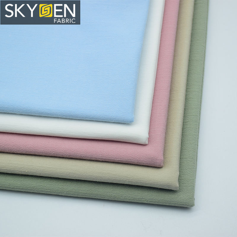 Skygen джинсы OEM рубашка платье Оптовая Продажа сплошной мягкий Тканый 100% саржевый tencel Джинсовая ткань для одежды