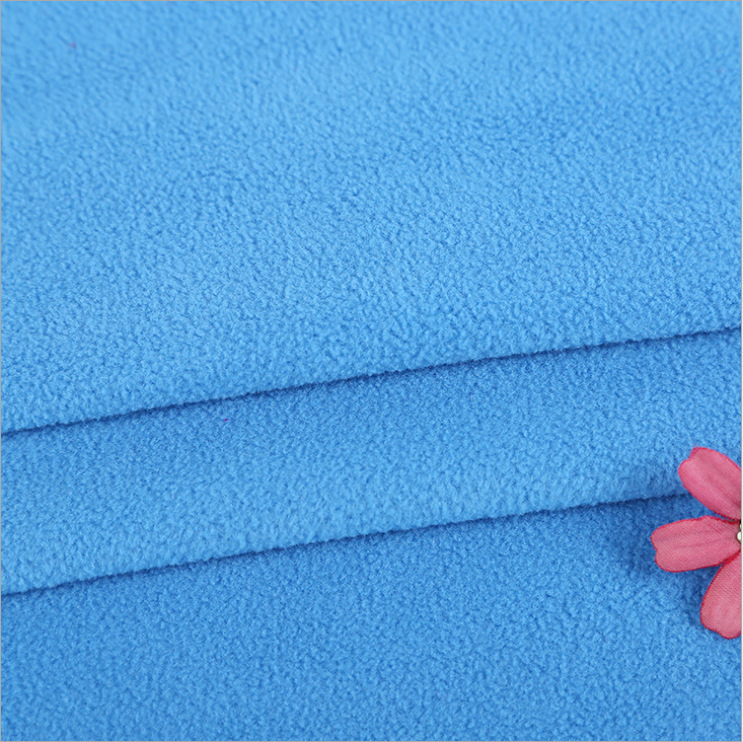 customized color new design knit plain double side brushed anti pilling 100% polyester knitted polar fleece fabric