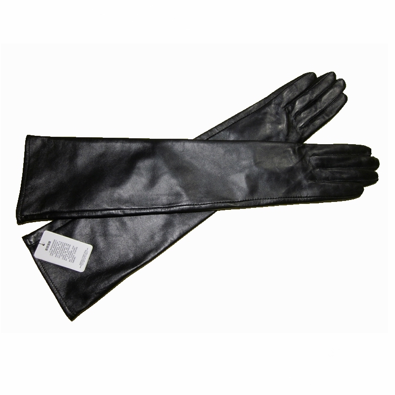 50cm 19.6inches Wholesale Black High Quality SheepLeather Women Warm Winter Opera Evening Party Driving Gloves