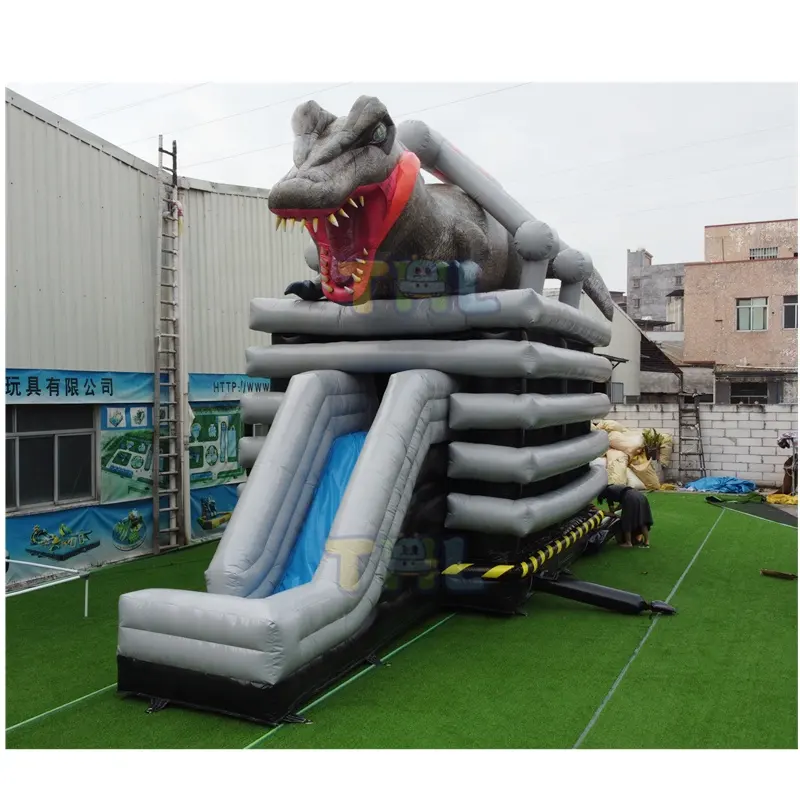 Dinosaur Inflatable Bounce House Combo Inflatable Dinosaur T-Rex Slide Combo