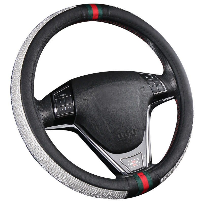 Custom Bling Rhinestones Steering Wheel Cover Designer Steering Wheel Covers with Crystal