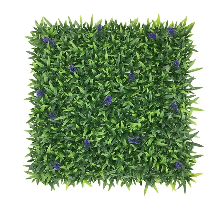 Tizen high quality plastic greenery hedge grass wall artificial boxwood panels lavender for vertical garden home decoration