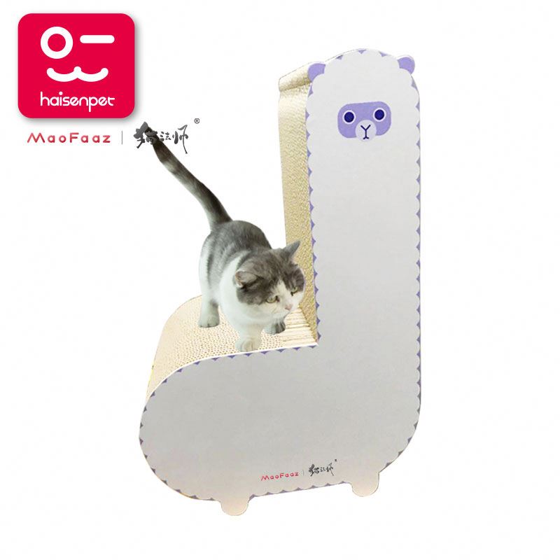 Modern luxurious cute cat toy lounge corrugated cardboard cat scratcher