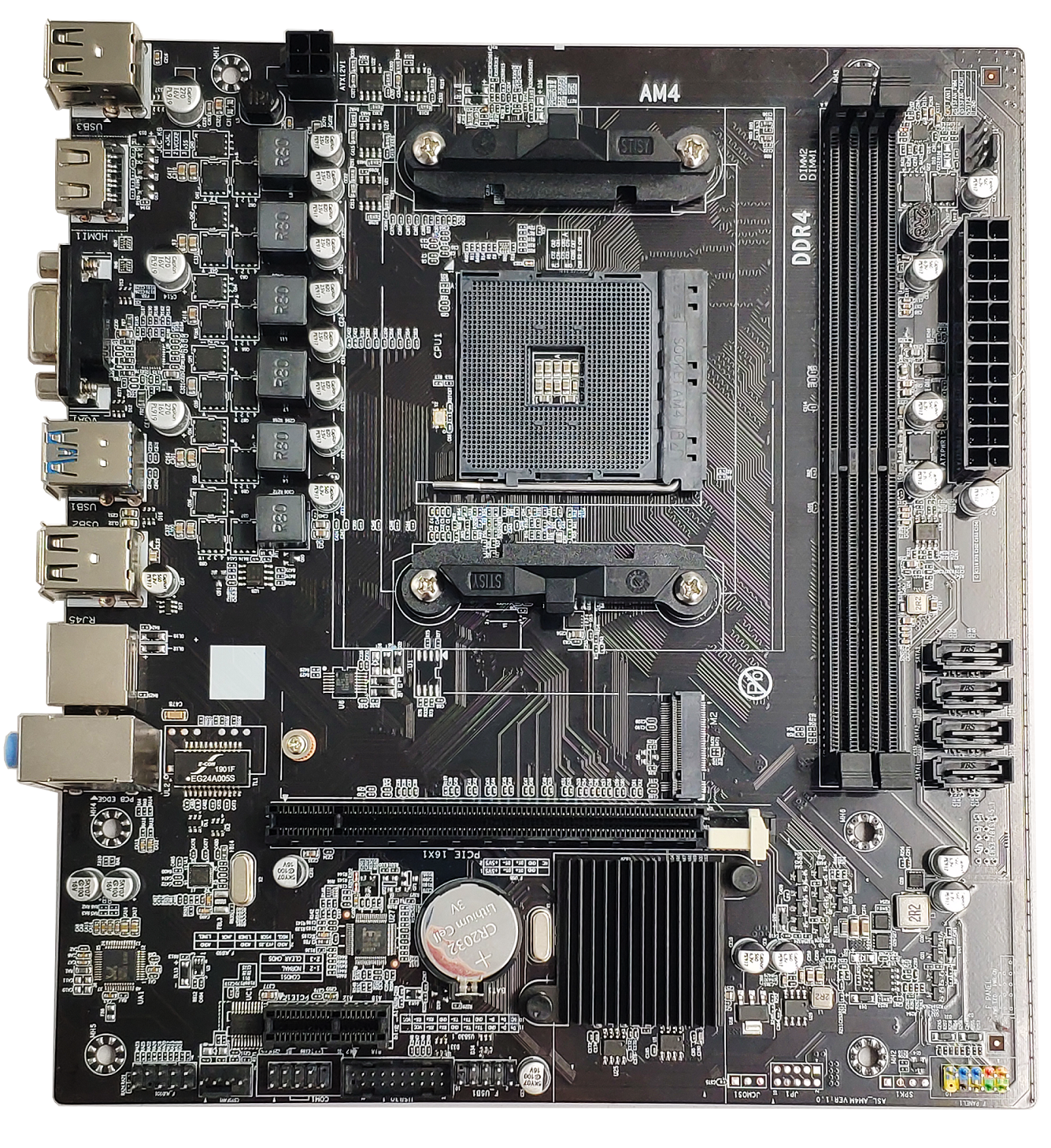 Материнская плата AMD A320 поддерживает гнездо AM4 1331 CPU Micro-ATX architecture